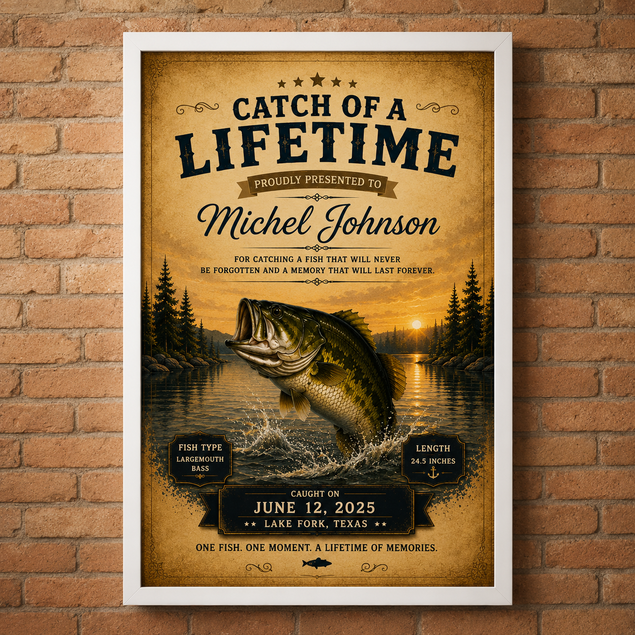 Framed poster