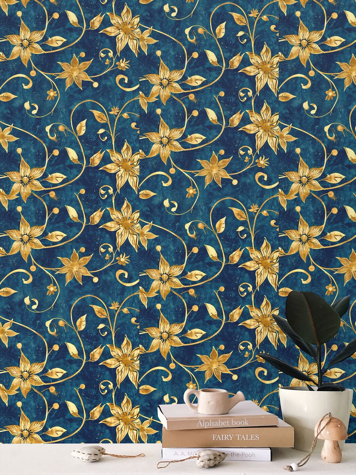 Premium Vintage Wallpaper William Morris Inspired