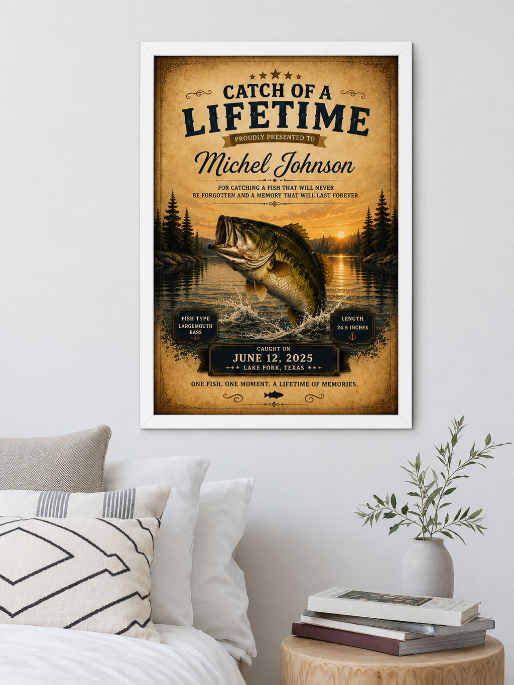 Framed poster