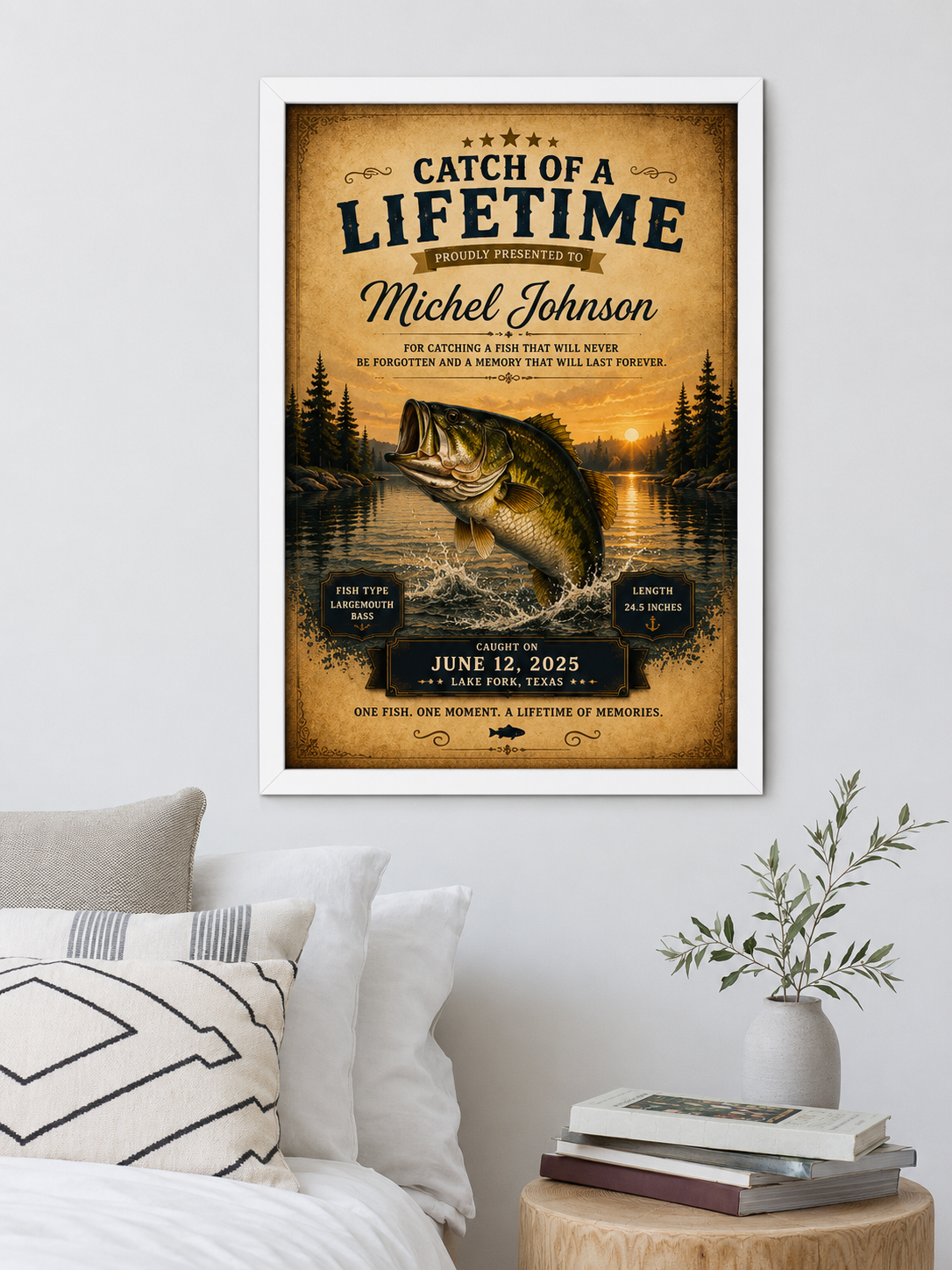 Framed poster