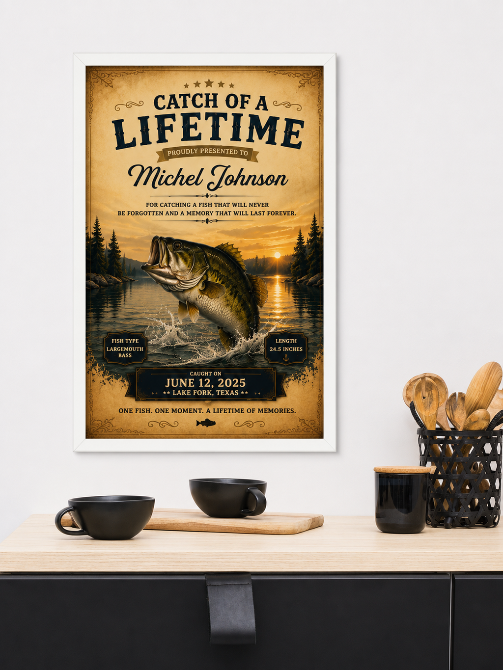 Framed poster