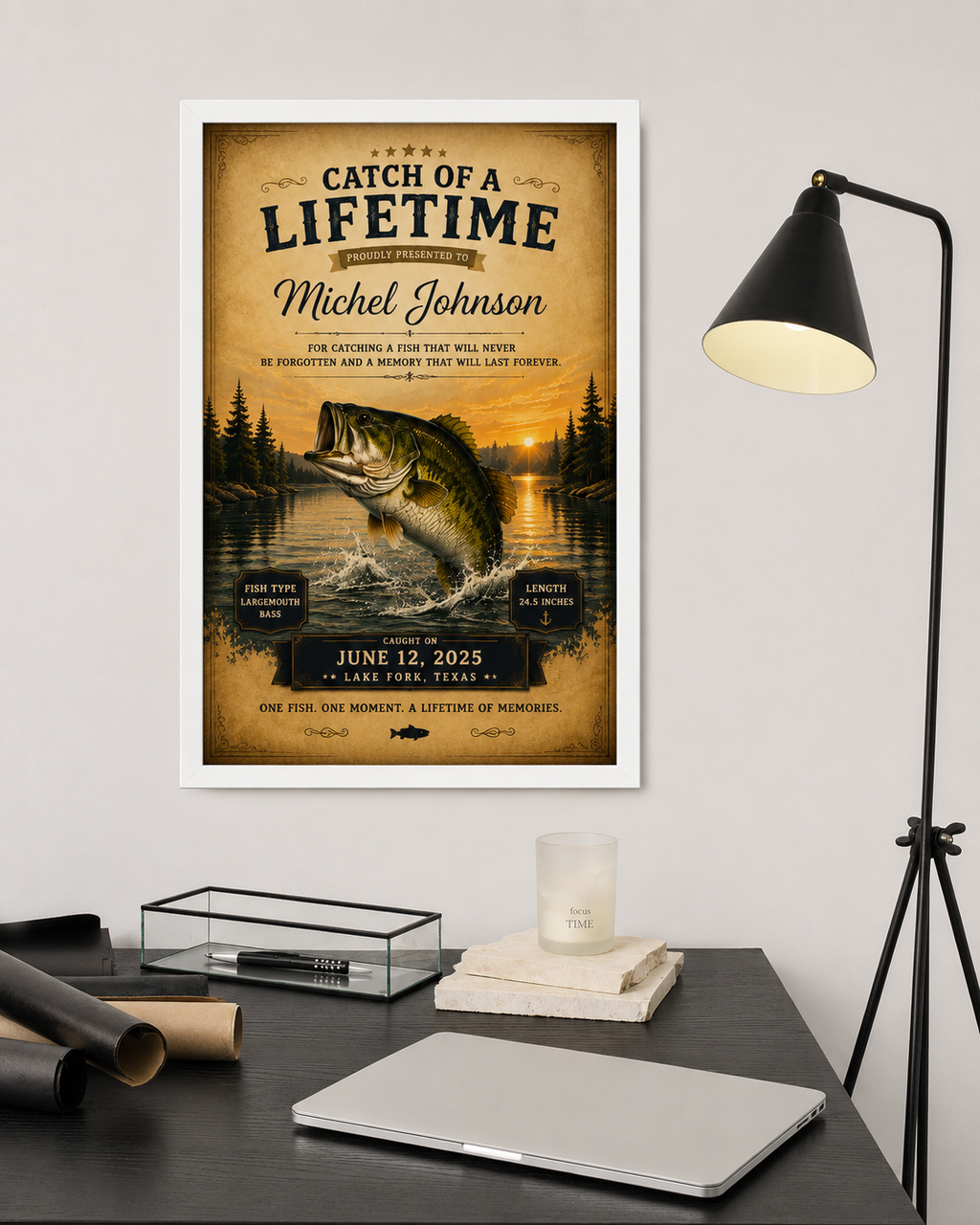 Framed poster