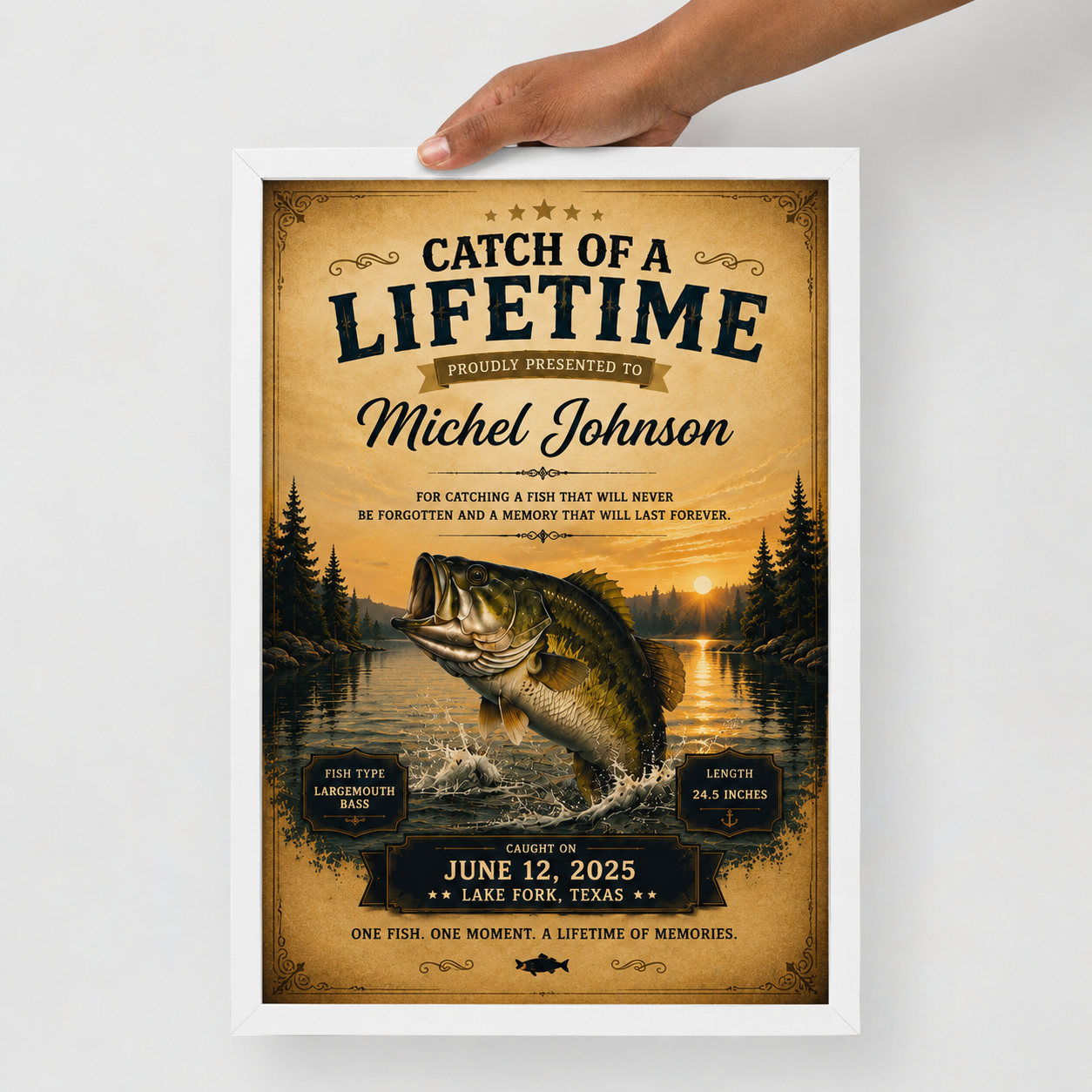 Framed poster