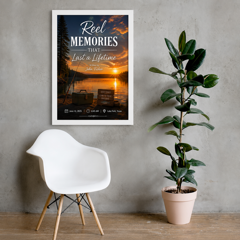 Framed poster