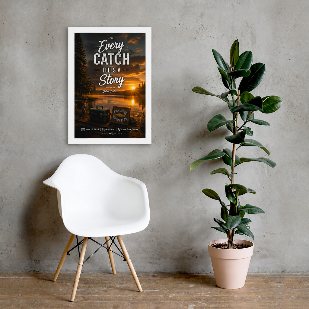 Framed poster