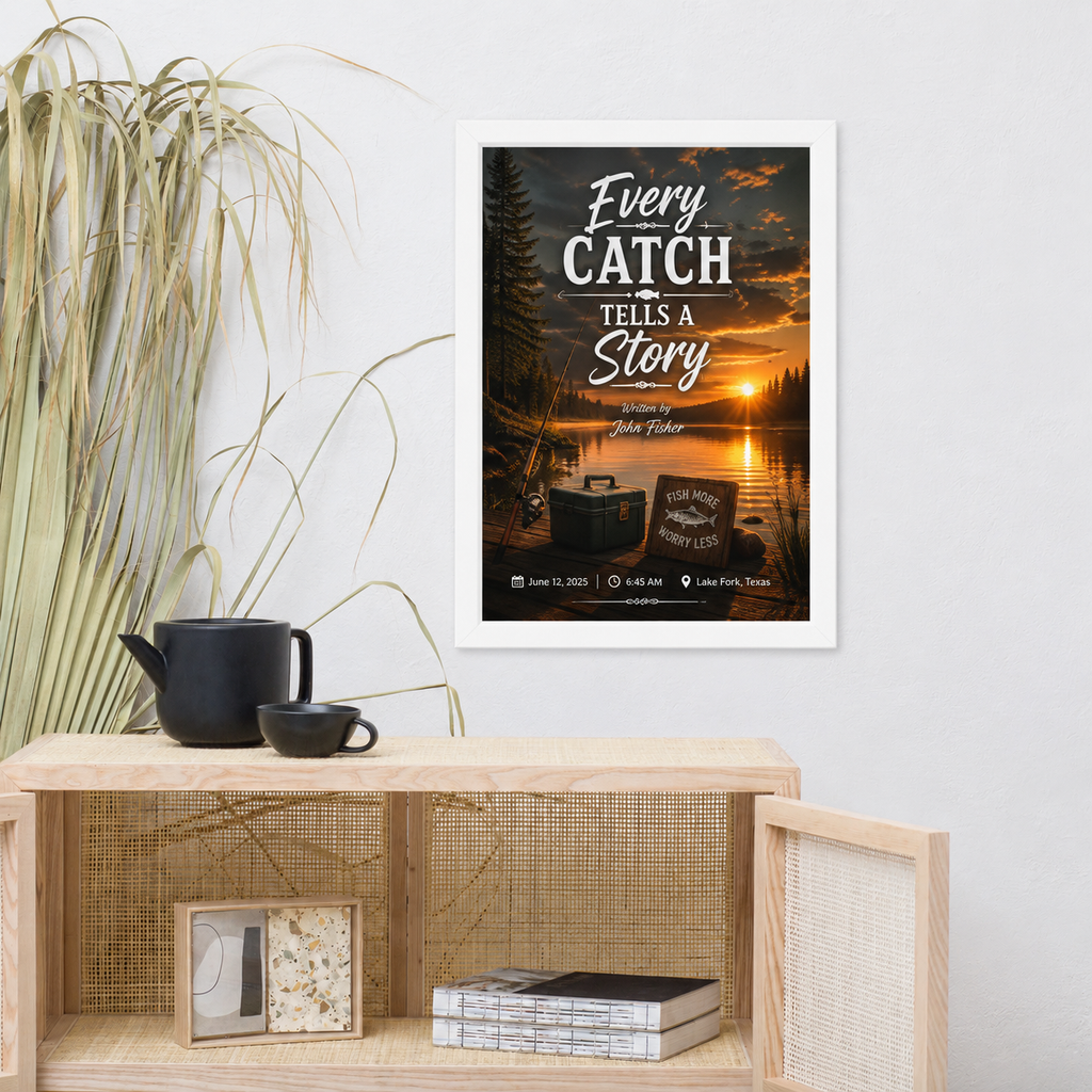 Framed poster