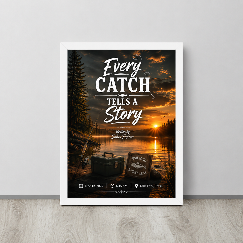 Framed poster