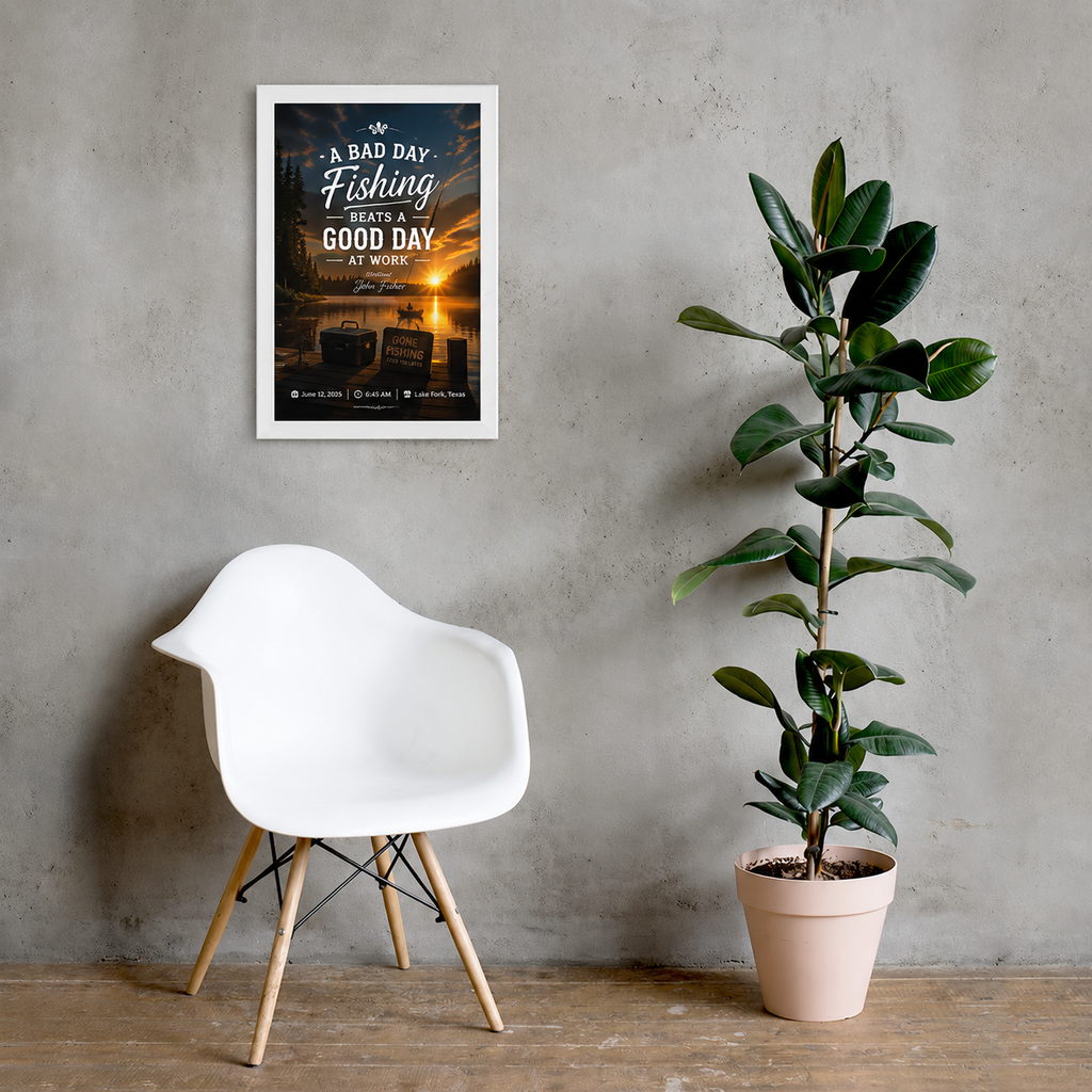 Framed poster