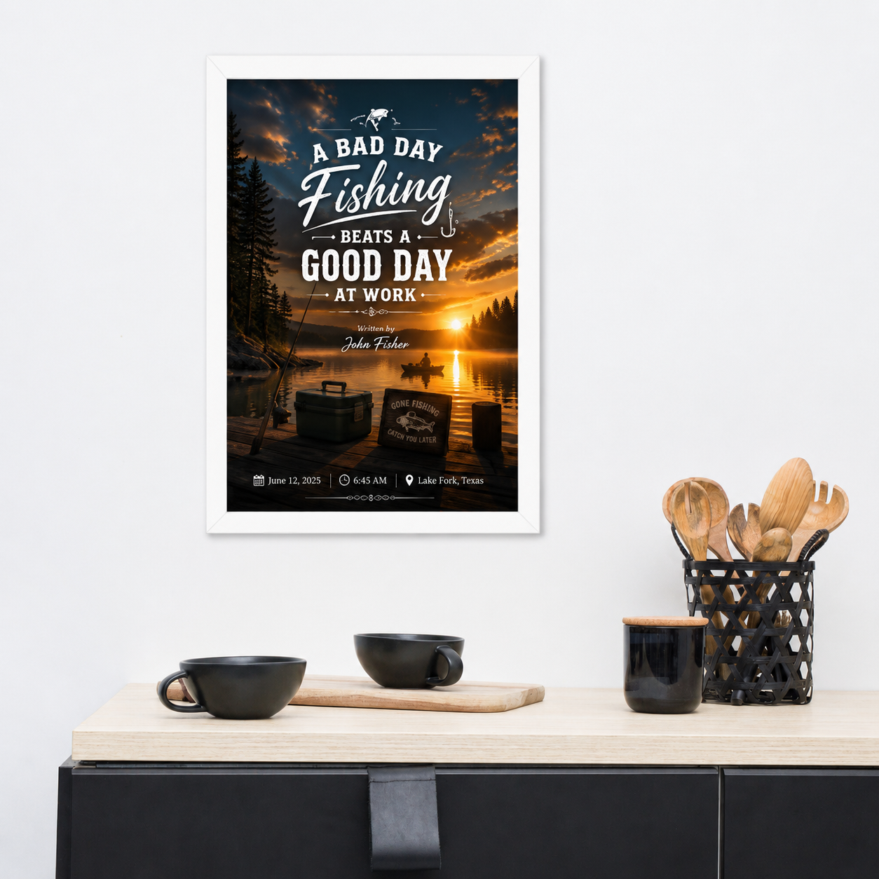 Framed poster