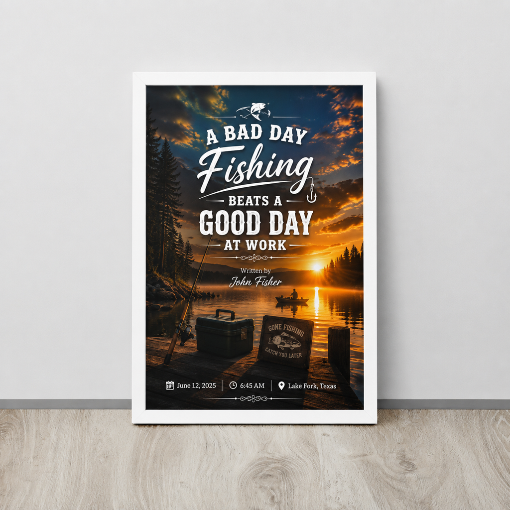 Framed poster