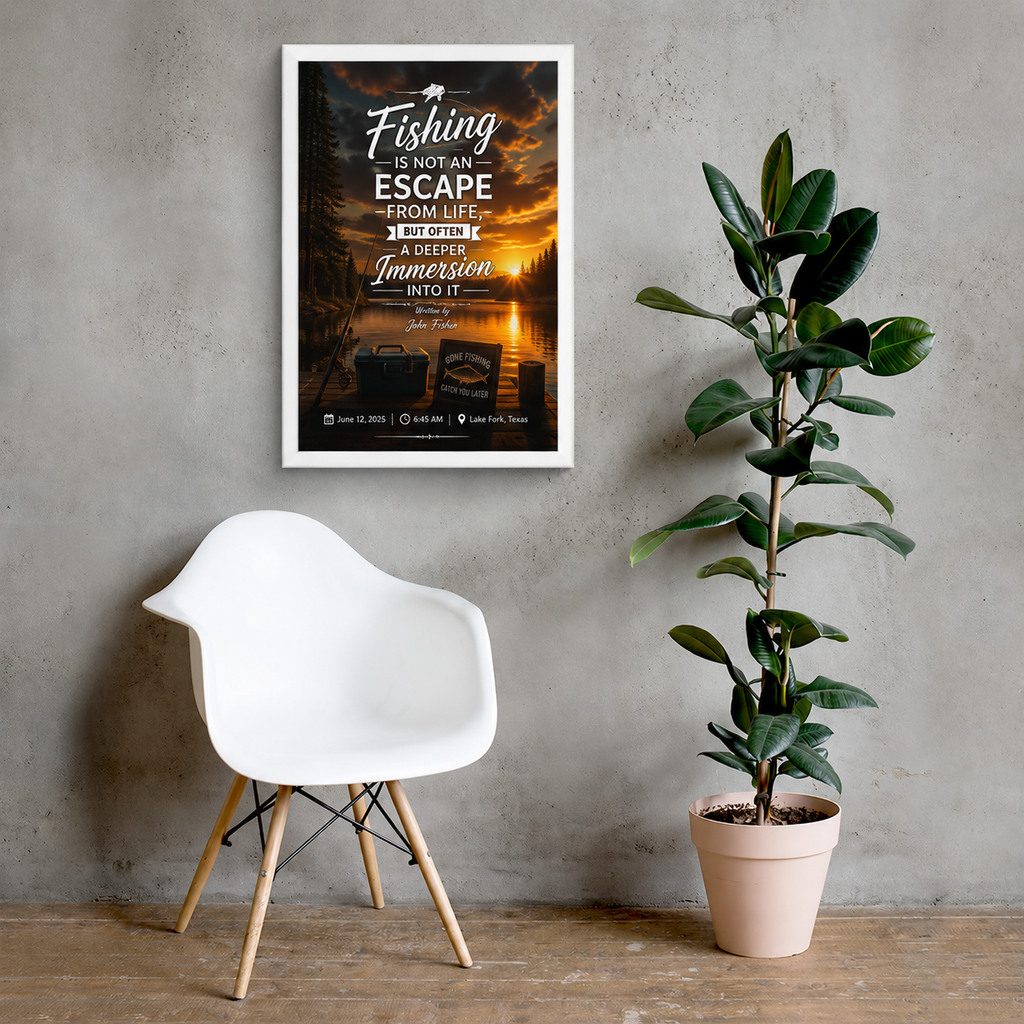 Framed poster