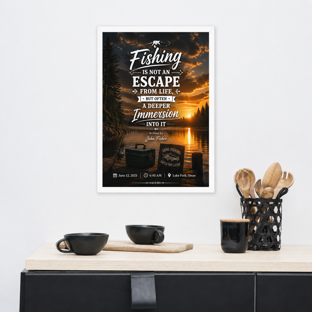 Framed poster