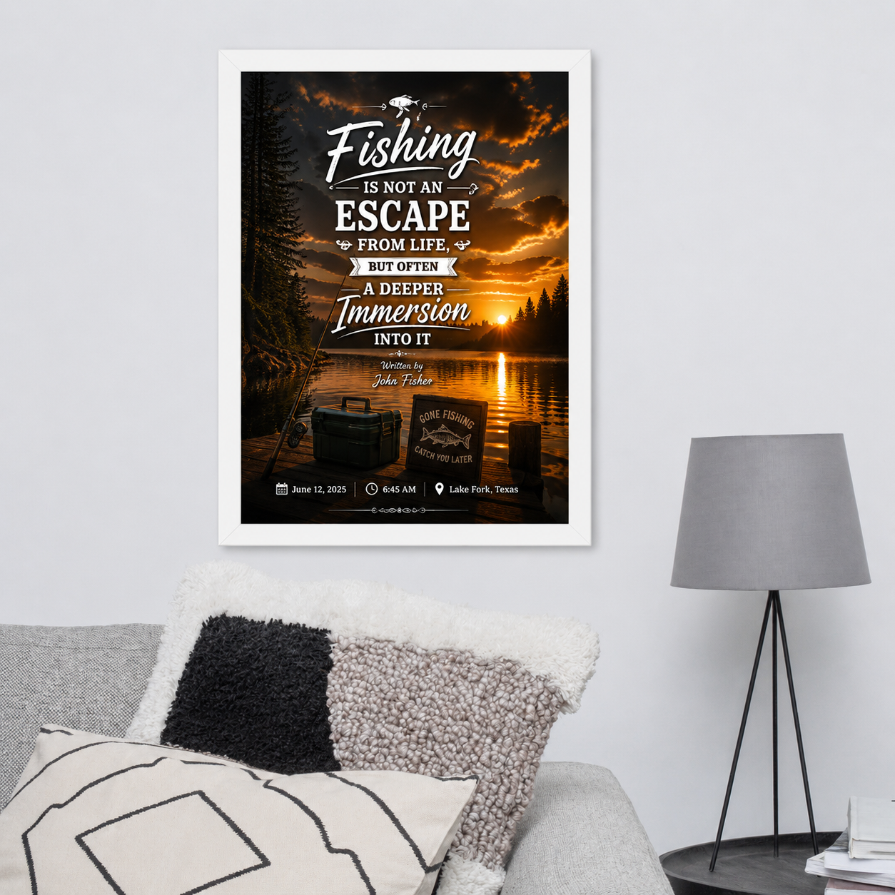 Framed poster