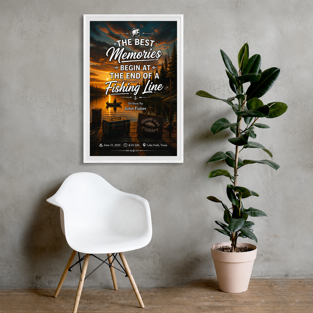 Framed poster