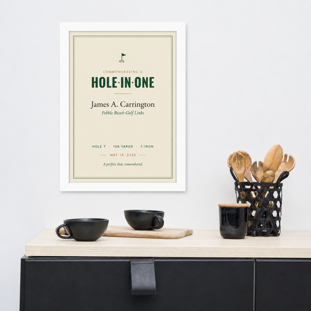 Framed poster