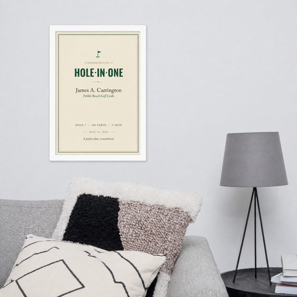 Framed poster