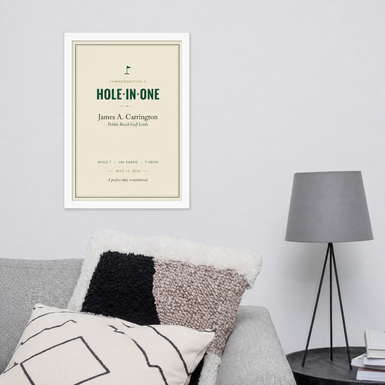 Framed poster
