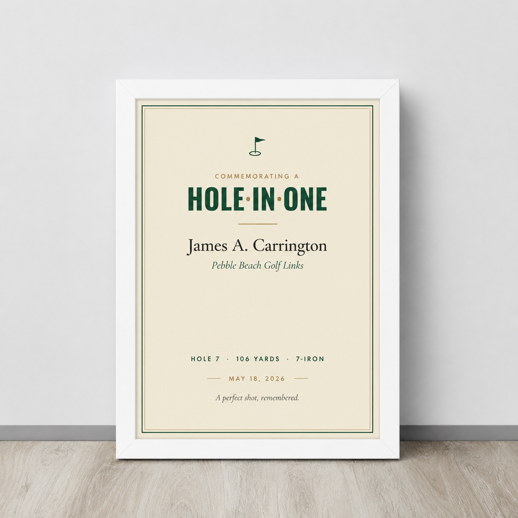 Framed poster