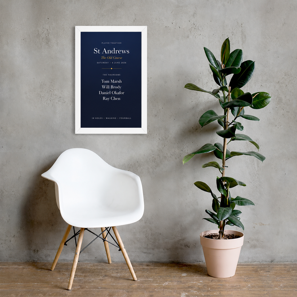 Framed poster