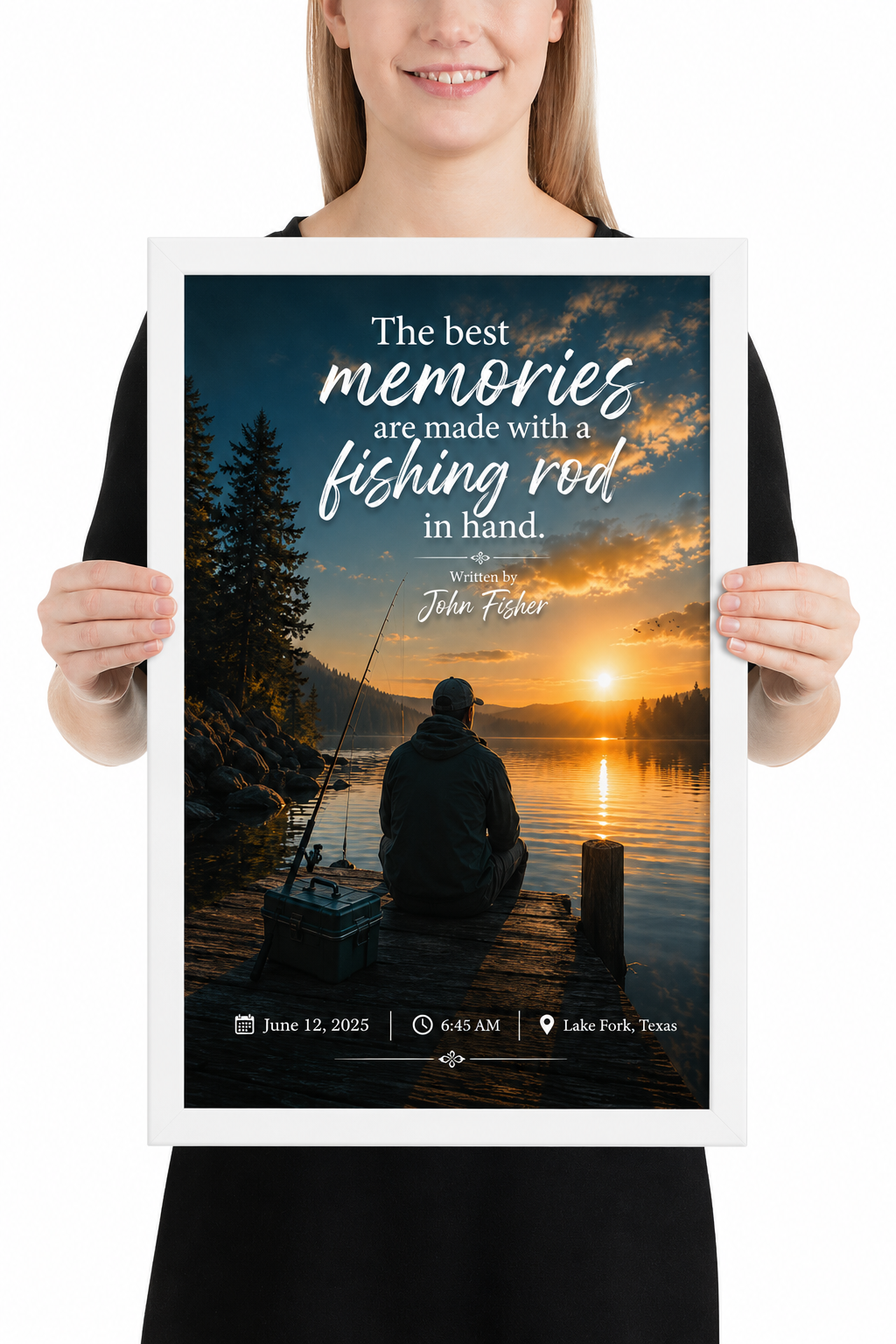 Framed photo paper poster