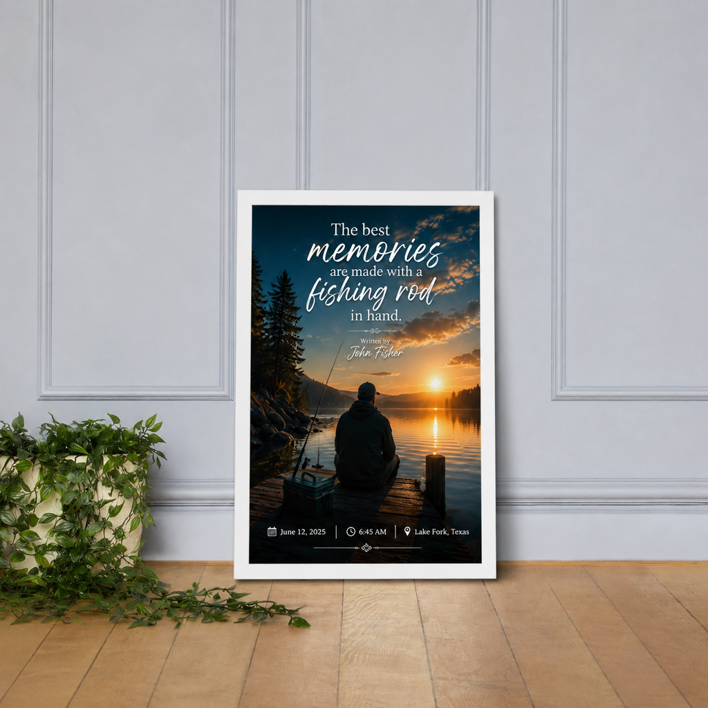 Framed photo paper poster
