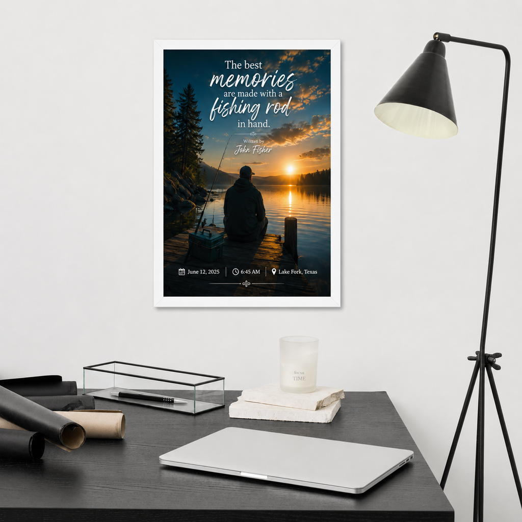 Framed photo paper poster