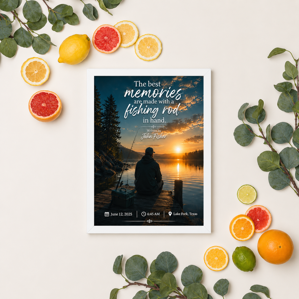 Framed photo paper poster