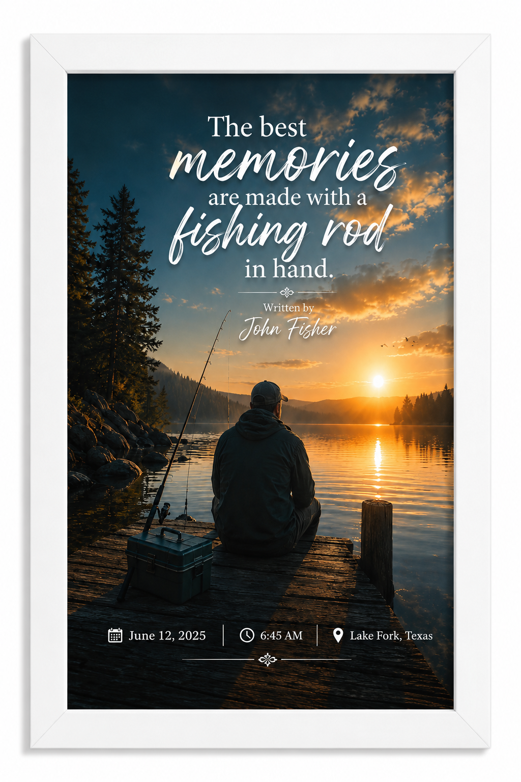 Framed photo paper poster